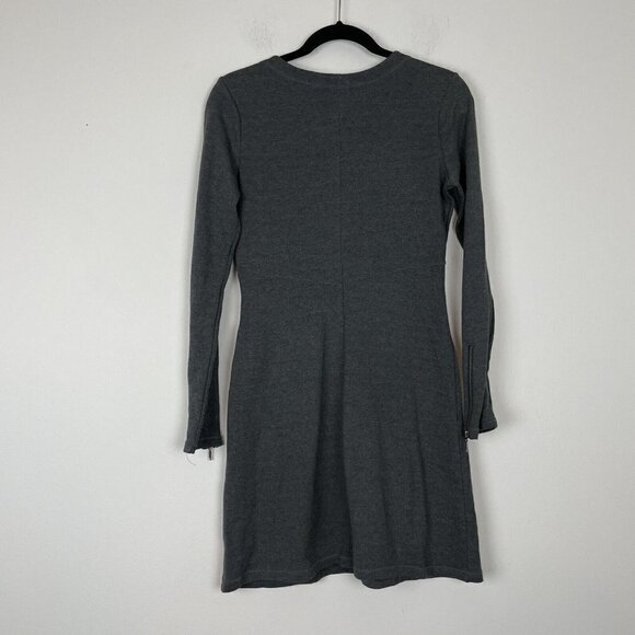 Athleta Dress Womens Size Small Gray Ponte Celebration Long Sleeve Knit - Picture 8 of 10